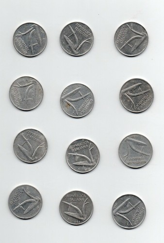 11monete da10 lire del - lire,