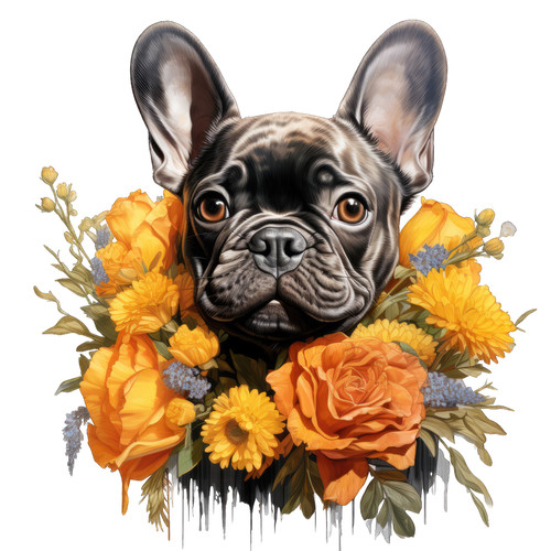 Bulldog francese cane auto