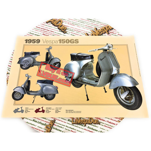 Poster vespa tecnica - poster, gs