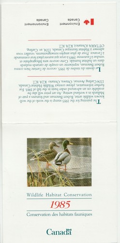 Canada fwh1 1985 - canada, wildlife