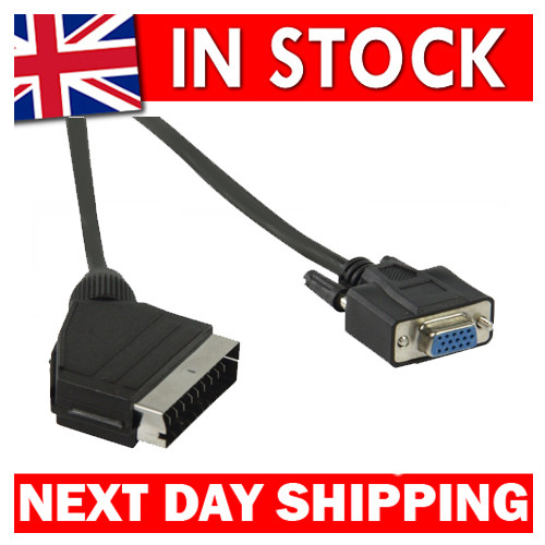 Scart vga cable lead - 2m,