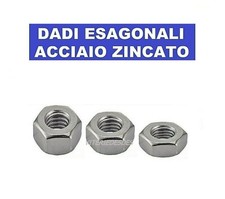 DADI ESAGONALI MEDI 5588 ALTI 5587 BASSI 5589 M12 M14 M16 M18 M20 ZINCATO