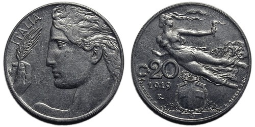 Centesimi 1919 libertà - centesimi,