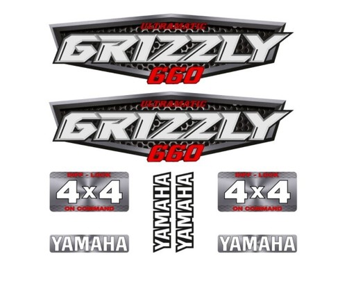 Kit adesivi yamaha grizzly 660 - adesivi,