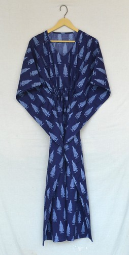 Hand printed long - hand, kaftan