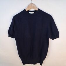 T-shirt Ballantyne in puro cashmere colore blu taglia 38 da donna