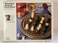 Raro gioco da tavolo vintage tedesco Rosenthal Keramik Quatripola in ceramica