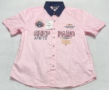 Camicia Aeronautica Militare rosa manica corta con bottoni XL (VEDI MISURE)