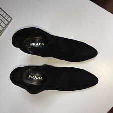 PRADA tronchetto donna in camoscio nero taglia 39