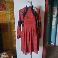 Rostrot midikleid langarm - rostrot,