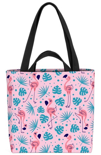 Borsa fenicottero palme rosa
