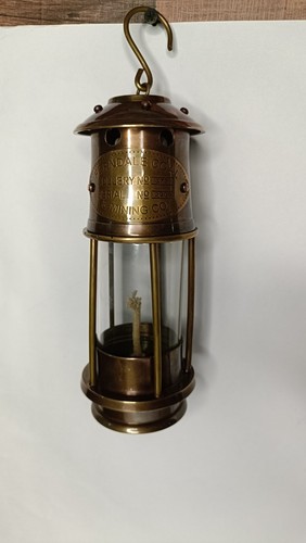 Antique brass mining - antique, lamp