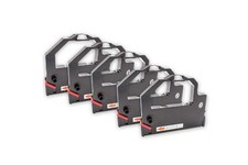 5x Nastro colorato per NEC Pinwriter P 90 9300 8000 Nero