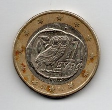 1 Euro Grecia 2002 – Civetta (EYPO) – Possibile Errore di Conio – Moneta Circola