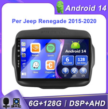 9" Autoradio Android14 Per Jeep Renegade 2015-2020 GPS Navigazione CarPlay 128GB
