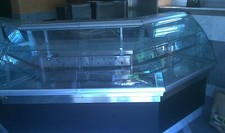 Bancone Bar Tavola Calda In Vetro Ed Acciaio