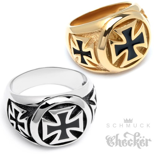 Anello con croci ferro - con,