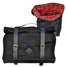 Borsa laterale da moto nera in