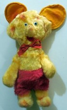 BAMBOLA GIOCATTOLO VINTAGE PELLICCIA FELTRO PANNO ANNI 60 11"