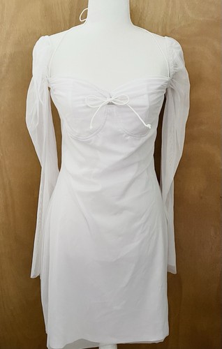 Mini abito bianco con - , maniche