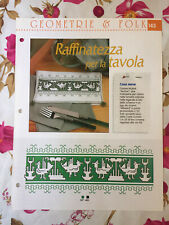 Schema punto croce Ricamo Geometrie e folk Raffinatezza per la tavola 