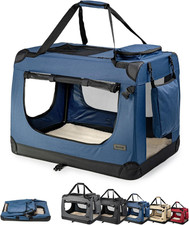 Borsa Trasportino per Cani Pieghevole per Viaggi E Auto, 60X42X44 Cm, Box Di Tra