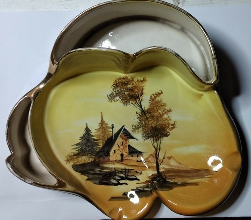 Antica ceramica filettata oro - antica,