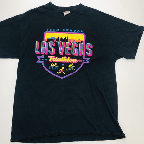 Shirt nera retrò las vegas - t-shirt,