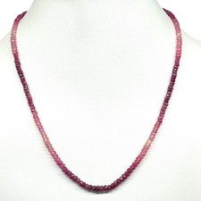 Collana 18 pollici rubini