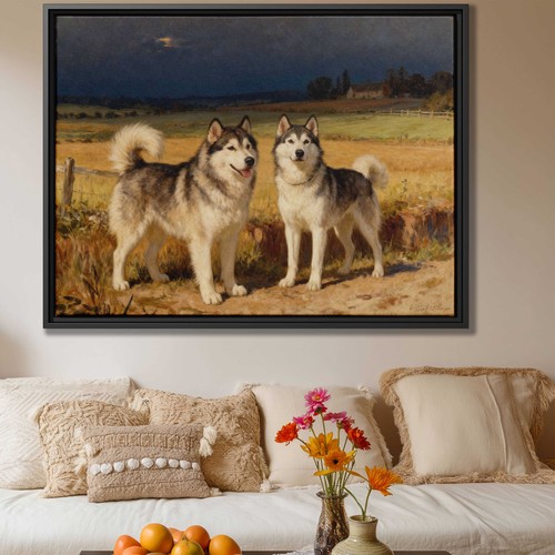 Alaskan malamute dog canvas - dog,