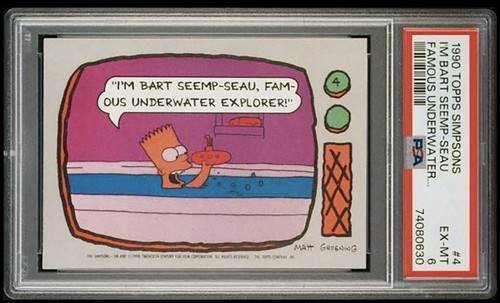 Bart simpson rookie card - bart, 1990