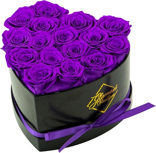 Composizione rose eterne viola