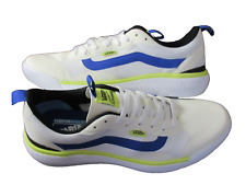 Scarpe Vans uomo UltraRange Exo True bianche multi blu verdi a righe taglia 8,5 nuove con scatola