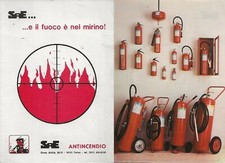 SAE ANTINCENDIO ESTINTORI BROCHURE PUBBLICITARIA VIGILI FUOCO 