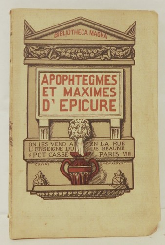 Epicure apophtegmes maximes - epicure,