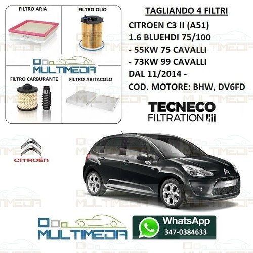 Kit tagliando filtri tecneco - kit,