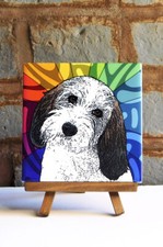 Piccolo Basset Griffon Vendeen Ceramica Sottobicchiere Piastrella