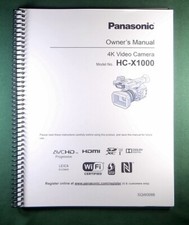 Panasonic HC-X1000 Manuale