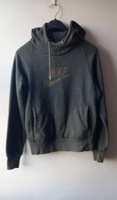 Nike Felpa con Cappuccio Donna Cotone Taglia M Verde Fantasia Pini Logo