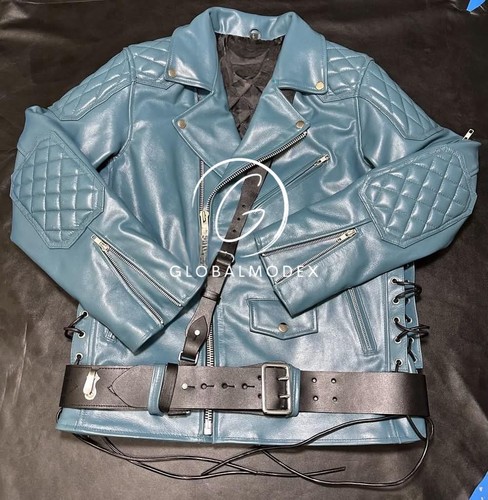 Giacca motociclista uomo blu - motociclista,