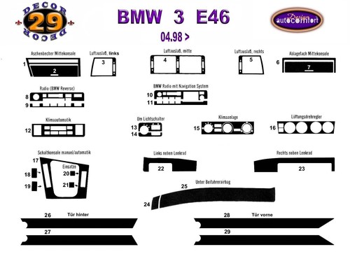 Per bmw e46 serie interno - per,