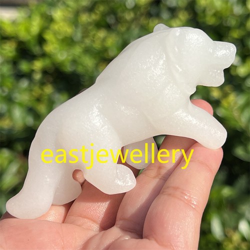 Natural white jade wolf - white,