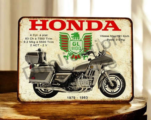 Plaque métal vintage honda - plaque,