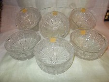 Scontato 6 COPPE gelato Bruseni Samobor SJAJ Rucno Kristal Cristallo come nuove