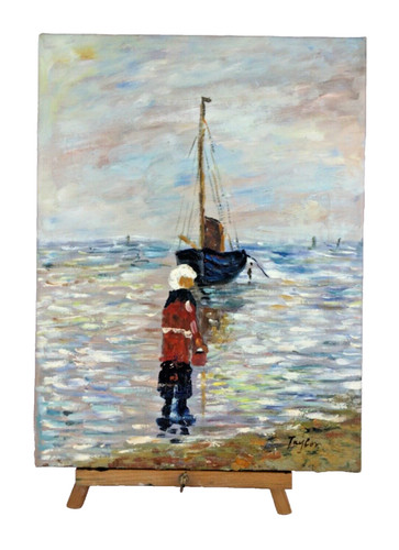 Paesaggio olio tela - ad,