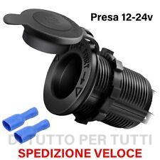 Presa accendisigari da pannello 12V-24V 120W Barca Auto moto impermeabile+Faston