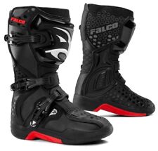 STIVALI BAMBINO MOTO CROSS ENDURO FALCO LEVEL KID BLACK RED NERO ROSSO TG 32