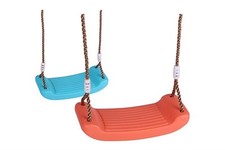Altalena bambini 40x17 cm seggiolino plastica con corda resistente colori vari
