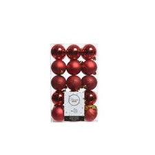 PALLINE DI NATALE SFERE ROSSE 6cm 30pz