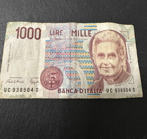 1000 lire mille banca italia - lire,